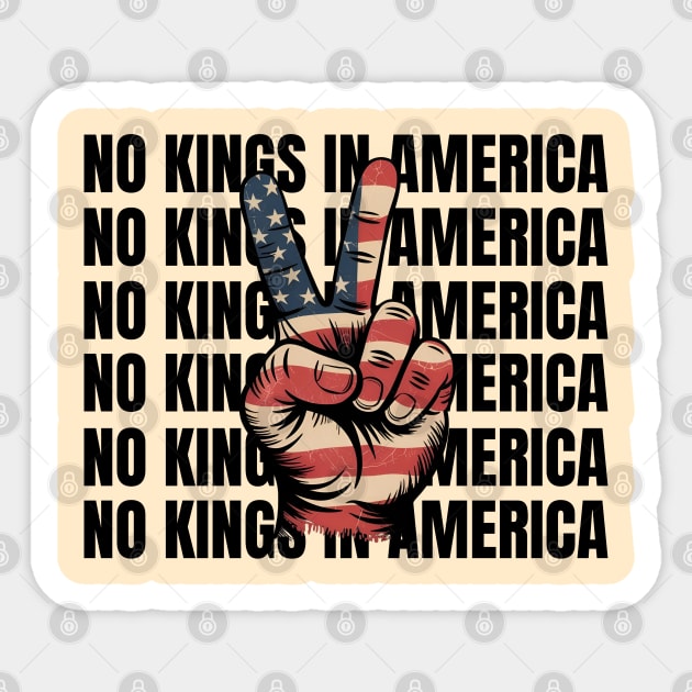 No-kings-in-america Sticker by Creatifly Graphic Tees
